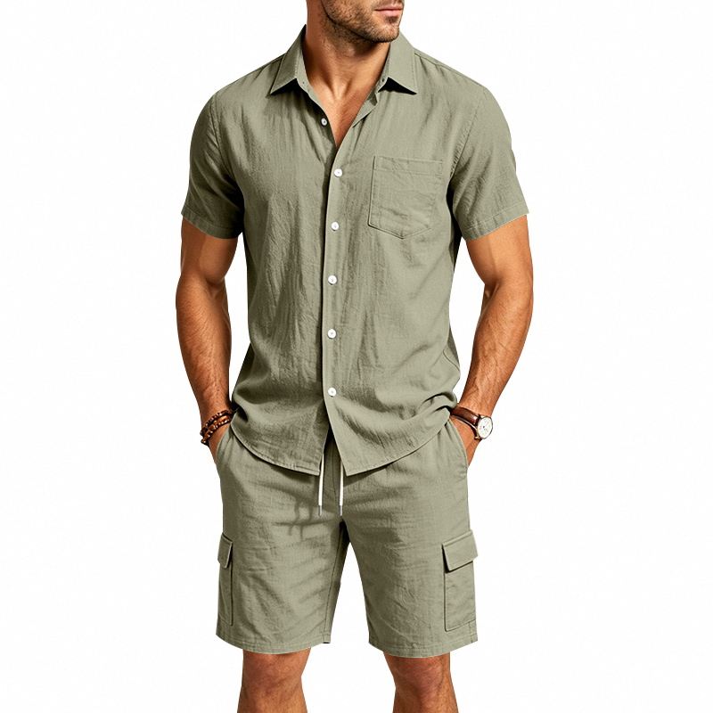 Ensemble deux pièces en lin am - Short Linen Drawstring avis et prix